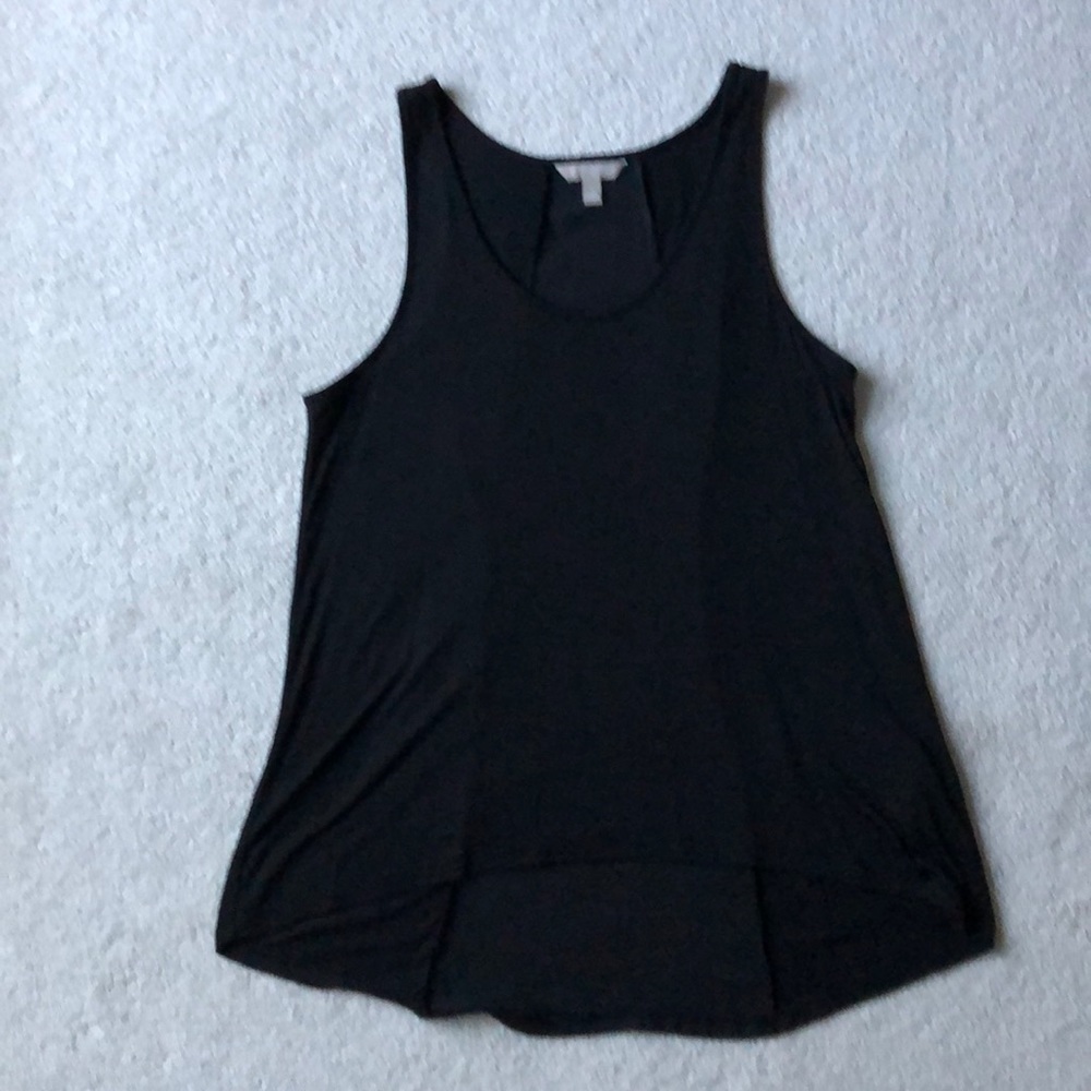 Banana Republic Black Asymmetric Tank Top Size S